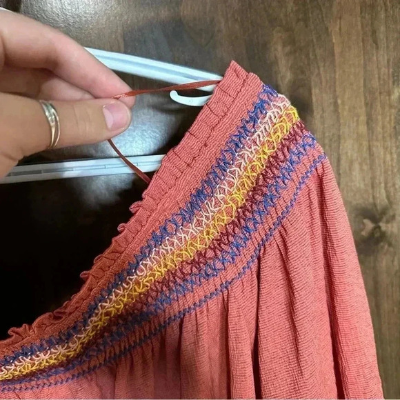 Flower & Feather Women’s 3X blouse off the shoulder cute flowy top boho - Picture 6 of 8